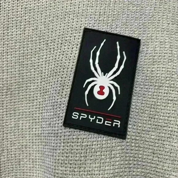 Spyder Mendoza Bonded Fleece Oatmeal Heather Sweater Zip Neck Size Medium - Picture 2 of 6